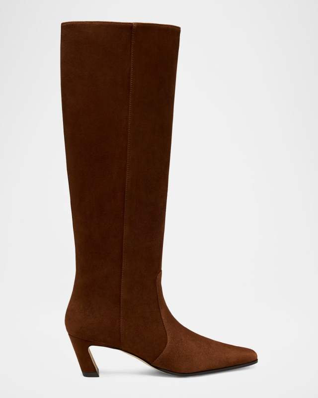 50mm Stassi Suede Knee-High Boots